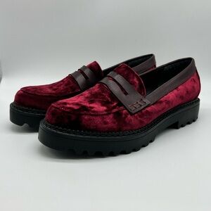Circus by Sam Edelman Burgundy Velvet Loafers